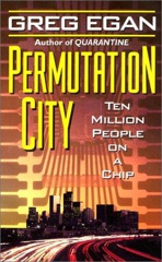 Cover of Permutation City. 