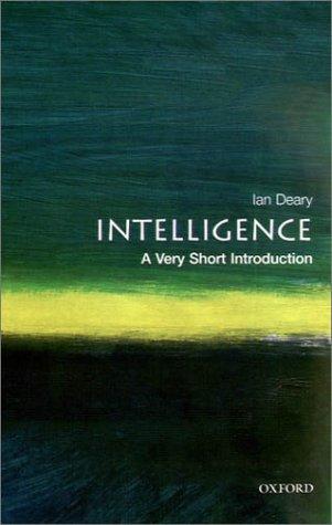 Cover of Intelligence: A Very Short Introduction.