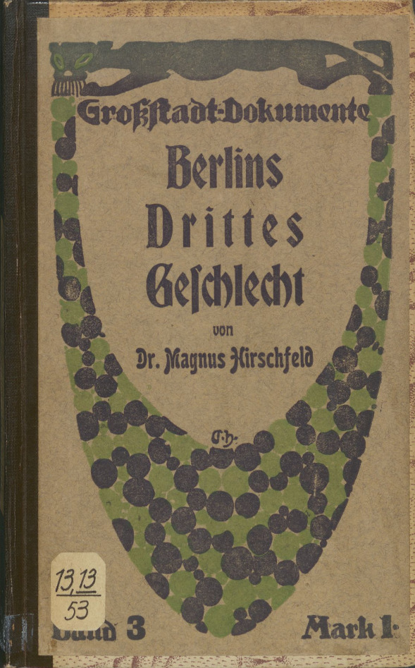 Cover of Berlins Drittes Geschlecht.
