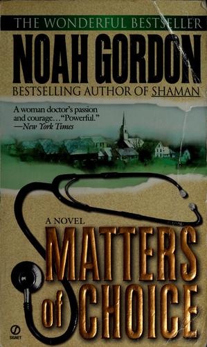 Cover of Matters of Choice.