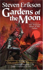 Cover of Gardens of the Moon. 